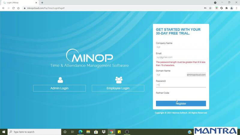 New Minop Sign-Up